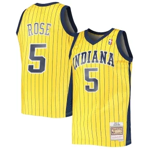 Increíble Versátil Jalen Rose Indiana Pacers 1999/00 Hardwood Classics Swingman Jersey Gold