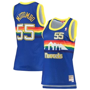 Original Dikembe Mutombo Denver Nuggets Women's 1991/92 Hardwood Classics Swingman Jersey Royal