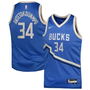 Maravilloso Giannis Antetokounmpo Milwaukee Bucks Nike Youth 2024/25 Swingman Player Jersey City Edition Royal