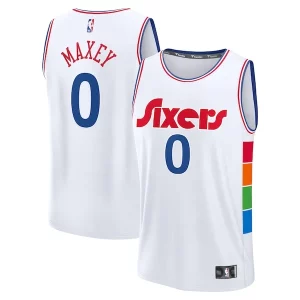 Encantador Tyrese Maxey Philadelphia 76ers 2024/25 Fast Break Player Jersey City Edition White