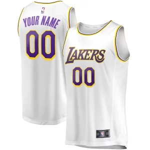 Robusto Delicioso Fácil de llevar Los Angeles Lakers Youth Fast Break Replica Custom Jersey Association Edition White