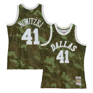 Resistente Lujoso Dirk Nowitzki Dallas Mavericks Hardwood Classics 1998/99 Ghost Green Swingman Jersey Camo