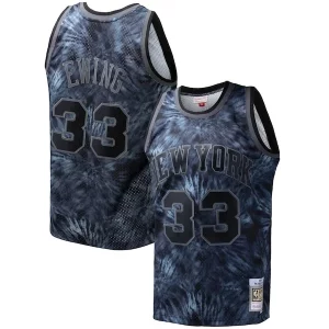 Increíble Hermoso Patrick Ewing New York Knicks Hardwood Classics 1991/92 Tie Dye Swingman Jersey Black