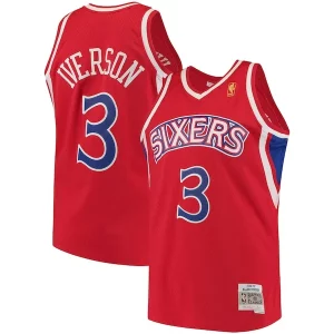Perfecto Cool Allen Iverson Philadelphia 76ers 1996/97 Hardwood Classics Swingman Jersey Red/White