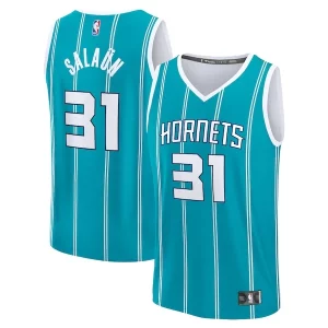 Clásico Tidjane Salaun Charlotte Hornets 2024 NBA Draft Fast Break Player Jersey Icon Edition Teal