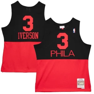 Lujoso Moderno Allen Iverson Philadelphia 76ers 2003/04 Hardwood Classics Reload 2.0 Swingman Jersey Black