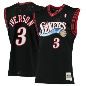 Cool Delicioso Allen Iverson Philadelphia 76ers 2000/01 Hardwood Classics Swingman Jersey Black