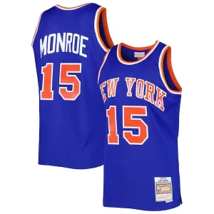 Elegante Earl Monroe New York Knicks 2001/02 Hardwood Classics Swingman Jersey Blue