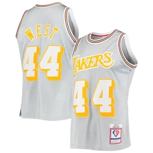 Ideal Estupendo Jerry West Los Angeles Lakers 75th Anniversary 1971/72 Hardwood Classics Swingman Jersey Silver