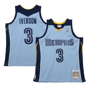 Encantador Magnífico Robusto Allen Iverson Memphis Grizzlies 2009/10 Hardwood Classics Swingman Jersey Light Blue
