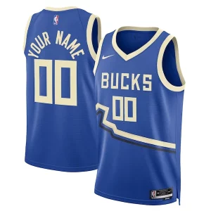 Hermoso Delicioso Increíble Milwaukee Bucks Nike Unisex 2024/25 Custom Swingman Jersey City Edition Royal
