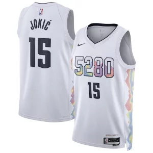 Maravilloso Cool Lujoso Nikola Jokic Denver Nuggets Nike Unisex 2024/25 Swingman Player Jersey City Edition White