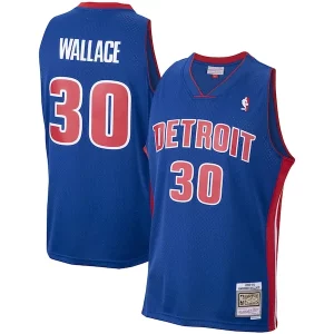 Resistente Rasheed Wallace Detroit Pistons 2003/04 Hardwood Classics Swingman Jersey Royal