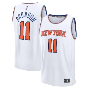 Hermoso Jalen Brunson New York Knicks Youth Fast Break Replica Player Jersey Association Edition White