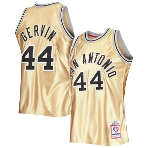 Robusto George Gervin San Antonio Spurs 75th Anniversary 1977/78 Hardwood Classics Swingman Jersey Gold
