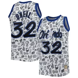 Delicioso Encantador Shaquille O'Neal Orlando Magic 1994/95 Hardwood Classics Doodle Swingman Jersey White