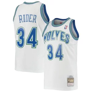 Perfecto Clásico Isaiah Rider Minnesota Timberwolves 1995/96 Hardwood Classics Swingman Jersey White
