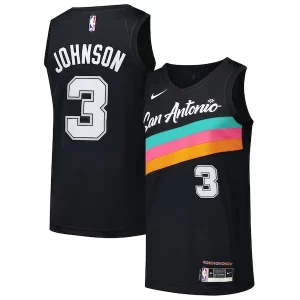 Versátil Keldon Johnson San Antonio Spurs Nike Swingman Player Jersey City Edition Black