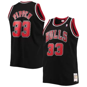Práctico Scottie Pippen Chicago Bulls Big & Tall Hardwood Classics Swingman Jersey Black/Red