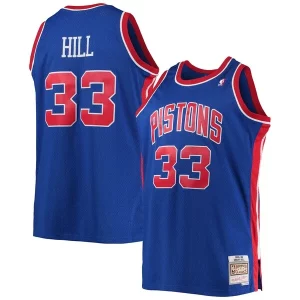 Versátil Grant Hill Detroit Pistons 1995/96 Big & Tall Hardwood Classics Swingman Jersey Blue