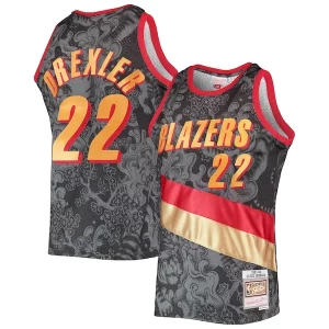 Exquisito Cool Genial Clyde Drexler Portland Trail Blazers Hardwood Classics 1991/92 Lunar New Year Swingman Jersey Black