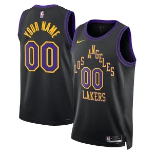 Único Fácil de llevar Cool Los Angeles Lakers Nike Unisex 2023/24 Custom Swingman Jersey Black City Edition