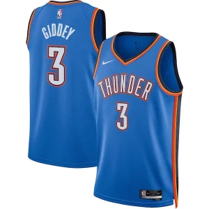 Lujoso Original Hermoso Josh Giddey Oklahoma City Thunder Nike Unisex Swingman Jersey Icon Edition Blue