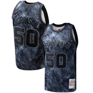 Sofisticado Delicioso Genial David Robinson San Antonio Spurs Hardwood Classics 1998/99 Tie Dye Swingman Jersey Black