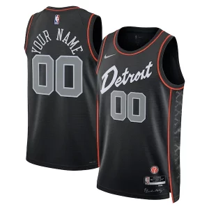 Clásico Maravilloso Detroit Pistons Nike Unisex 2023/24 Custom Swingman Jersey Black City Edition