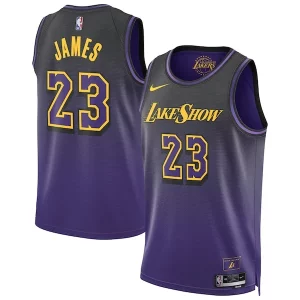 Atractivo Lujoso Hermoso LeBron James Los Angeles Lakers Nike Unisex 2024/25 Swingman Player Jersey City Edition Purple