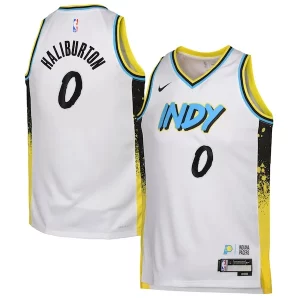 Hermoso Tyrese Haliburton Indiana Pacers Nike Youth 2024/25 Swingman Player Jersey City Edition White