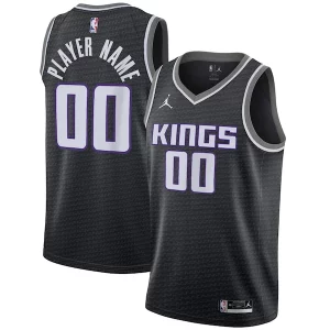 Ideal Sacramento Kings Jordan Brand Swingman Custom Jersey Statement Edition Black