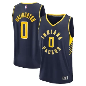 Duradero Comodo Tyrese Haliburton Indiana Pacers Youth Fast Break Replica Player Jersey Icon Edition Navy