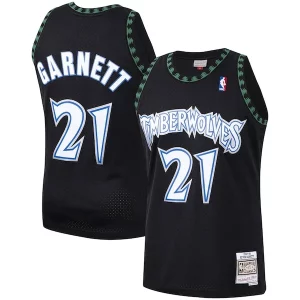 Maravilloso Kevin Garnett Minnesota Timberwolves Hardwood Classics Swingman Jersey Black/White