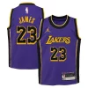 Resistente Único Robusto LeBron James Los Angeles Lakers Jordan Brand Preschool 2022/23 Dri FIT Replica Jersey Statement Edition Purple