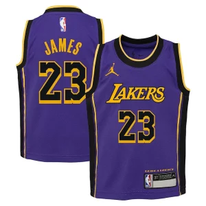 Resistente Único Robusto LeBron James Los Angeles Lakers Jordan Brand Preschool 2022/23 Dri FIT Replica Jersey Statement Edition Purple