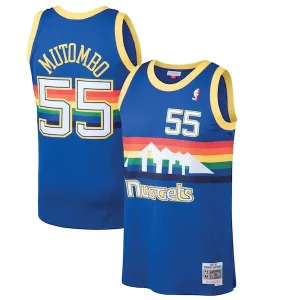 Versátil Perfecto Original Dikembe Mutombo Denver Nuggets 1991/92 Hardwood Classics Swingman Jersey Blue
