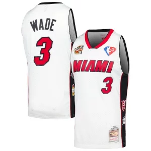 Magnífico Dwyane Wade Miami Heat Unisex Hall of Fame Class of 2023 Throwback Swingman Jersey White