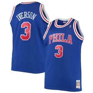 Fácil de llevar Resistente Allen Iverson Philadelphia 76ers 1996/97 Big & Tall Hardwood Classics Swingman Jersey Royal/Black/Red/White