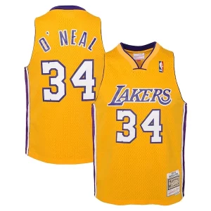 Clásico Perfecto Shaquille O'Neal Los Angeles Lakers Youth 1999/00 Hardwood Classics Swingman Jersey Gold