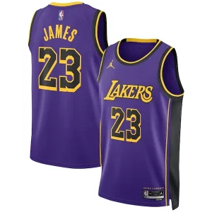 Hermoso Sofisticado Exquisito LeBron James Los Angeles Lakers Jordan Brand Unisex Swingman Jersey Statement Edition Purple
