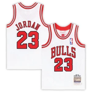 Resistente Fantástico Michael Jordan Chicago Bulls Toddler 1997/98 Hardwood Classics Authentic Jersey White/Black/Red