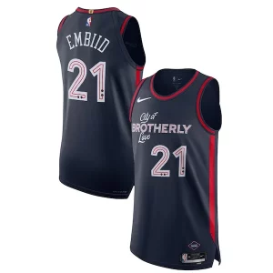 Robusto Atractivo Nike Joel Embiid Philadelphia 76ers Authentic Jersey City Edition Navy