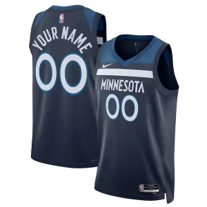 Atractivo Original Único Minnesota Timberwolves Nike Unisex Swingman Custom Jersey Navy Icon Edition