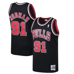 Estupendo Dennis Rodman Chicago Bulls 1997/98 Hardwood Classics Swingman Jersey Black