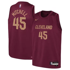 Único Donovan Mitchell Cleveland Cavaliers Nike Youth Swingman Jersey Icon Edition Wine
