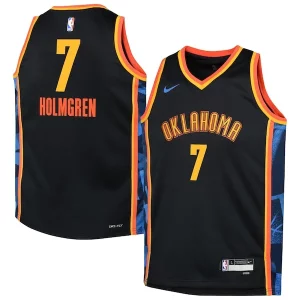 Bonito Original Chet Holmgren Oklahoma City Thunder Nike Youth 2024/25 Swingman Player Jersey City Edition Black