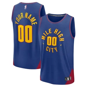 Comodo Cool Robusto Denver Nuggets Fast Break Custom Jersey Statement Edition Blue/Navy