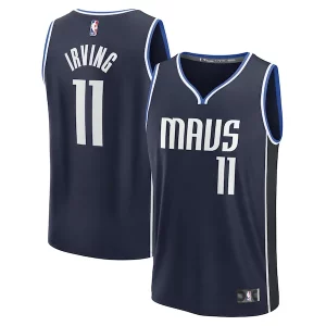 Lujoso Fácil de llevar Elegante Kyrie Irving Dallas Mavericks Fast Break Replica Player Jersey Statement Edition Navy