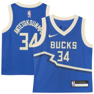 Cool Magnífico Giannis Antetokounmpo Milwaukee Bucks Nike Toddler 2024/25 Swingman Player Jersey City Edition Royal